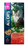 All Cats корм сухой для взрослых кошек с говядиной и овощами