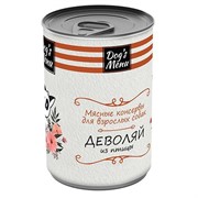 DOG`S MENU КОНСЕРВЫ ДЛЯ ВЗРОСЛЫХ СОБАК ДЕВОЛЯЙ ИЗ ПТИЦЫ