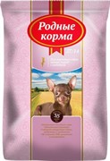РОДНЫЕ КОРМА сухой корм для взрослых собак мелких пород с индейкой 27/14