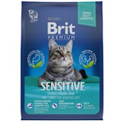 Brit сухой корм премиум класса с ягненком и индейкой для взрослых кошек с чувствительным пищеварением