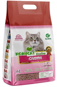 Наполнитель Homecat Ecoline Лотос-Сакура комкующийся растительный для кошек