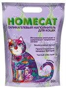 Наполнитель Homecat Лаванда впитывающий силикагелевый для кошачьих туалетов