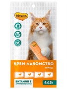 Крем-лакомство Мнямс для кошек с курицей 15 г х 4 шт.