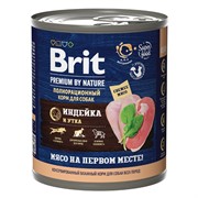 Брит Brit Premium By Nature консервы с индейкой и уткой для взрослых собак всех пород