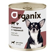 Organix консервы для собак Заливное из говядины с черникой