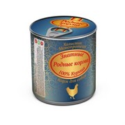 Консервы для собак «Родные корма знатные с курицей»