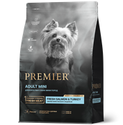 PREMIER ADULT Mini Salmon&Turkey Для взрослых собак мелких пород с нормальной активностью, чувствительной кожей и шерстью или склонных к аллергии, с лососем и индейкой