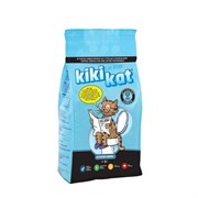 Бентонитовый наполнитель для кошачьего туалета "KikiKat" супер-белый комкующийся "Активированный уголь"