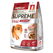 Зоогурман сухой корм для взрослых собак мелких и средних пород Supreme, Телятина/Veal