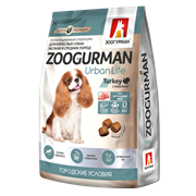 Зоогурман сухой корм для взрослых собак мелких и средних пород Zoogurman Urban Life, с индейкой/Turkey