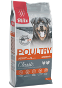 Blitz Classic корм для собак с Домашней птицей ADULT DOG POULTRY 15 кг