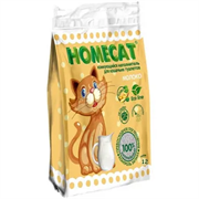 Homecat наполнитель комкующийся наполнитель "Эколайн", молоко