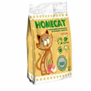 Homecat наполнитель комкующийся наполнитель "Эколайн", персик