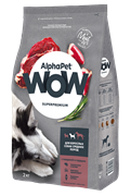 AlphaPet WOW Superpremium для взрослых собак средних  пород (с говядиной и сердцем)