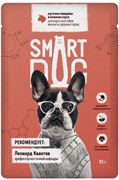 Smart Dog паучи паучи для взрослых собак малых и средних пород кусочки говядины в нежном соусе 85гр