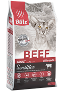 Blitz Sensitive Adult Cat Beef Sensitive «Говядина» сухой корм для взрослых кошек