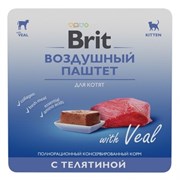 Brit воздушный паштет с телятиной для котят 100гр