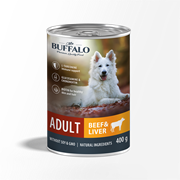 MR.BUFFALO ВЛАЖНЫЙ КОРМ ДЛЯ ВЗРОСЛЫХ СОБАК «ГОВЯДИНА И ПЕЧЕНЬ» 400гр