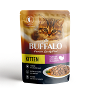 MR.BUFFALO ВЛАЖНЫЙ КОРМ ДЛЯ КОТЯТ «ИНДЕЙКА НА ПАРУ» В СОУСЕ 85гр
