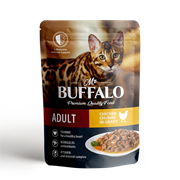 MR.BUFFALO ВЛАЖНЫЙ КОРМ ДЛЯ ВЗРОСЛЫХ КОШЕК «ЦЫПЛЕНОК» В СОУСЕ 85гр