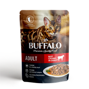 MR.BUFFALO ВЛАЖНЫЙ КОРМ ДЛЯ ВЗРОСЛЫХ КОШЕК «ГОВЯДИНА» В СОУСЕ 85гр