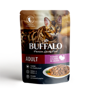 MR.BUFFALO ВЛАЖНЫЙ КОРМ ДЛЯ ВЗРОСЛЫХ КОШЕК «ИНДЕЙКА» В СОУСЕ 85гр