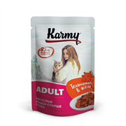 *KARMY влажный корм для кошек, старше 1 года  телятина в желе 80г
