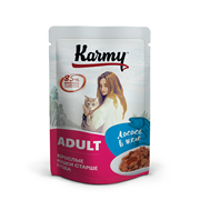 *KARMY влажный корм для кошек, старше 1 года  лосось в желе 80г