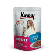 *KARMY влажный корм для кошек, старше 1 года  лосось в соусе 80г