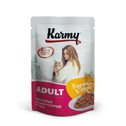 *KARMY влажный корм для кошек, старше 1 года  курица в соусе 80г