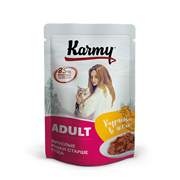 *KARMY влажный корм для кошек, старше 1 года  курица в желе 80г
