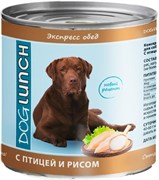 Дог Ланч Экспресс обед кон.д/собак с Птицей и рисом 750г