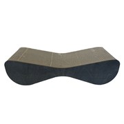 HOMECAT Clawsworld M 54 см х 18 см х 20 см когтеточка для кошек из гофрокартона с деревянным ободком цвет эбен