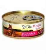 Био Меню 74060 кон.д/кошек паштет с Индейкой 100г