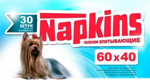 NAPKINS Впитывающие пеленки для собак 60*40см, 30шт.