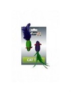 Игрушка для кошек Две мышки с перьями 2х5см (Cat toy 2 mice 5 cm on card) 240055