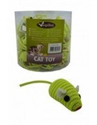 Игрушка для кошек Светоотражающая Мышка с погремушкой, желтая, 5см (Mouse fluorescent yellow) 240041