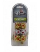 Набор игрушек 6шт. Разноцветные пушистые мышки, 5см (Cat toy 6 silver/golden mice) 240016