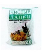 ЧИСТЫЕ ЛАПКИ Наполнитель для грызунов, 4л