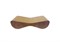 HOMECAT Clawsworld S 48 см х 12 см х 20 см когтеточка для кошек из гофрокартона с деревянным ободком цвет бук - фото 57763