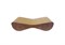 HOMECAT Clawsworld M 54 см х 18 см х 20 см когтеточка для кошек из гофрокартона с деревянным ободком цвет бук - фото 57771