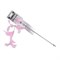 HOMECAT SILVER SERIES 42 см дразнилка для кошек удочка из перьев розовая - фото 58001